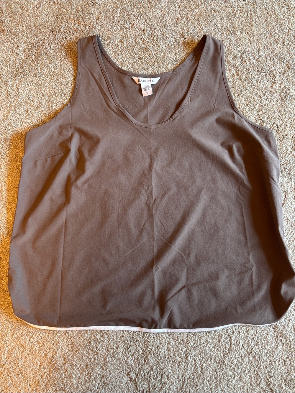 Athleta Journey Tank Brown Size L NWOT